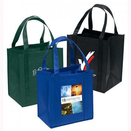 Small Reusable Tote Bag w/ Full Color Process Custom Imprinted With Logo