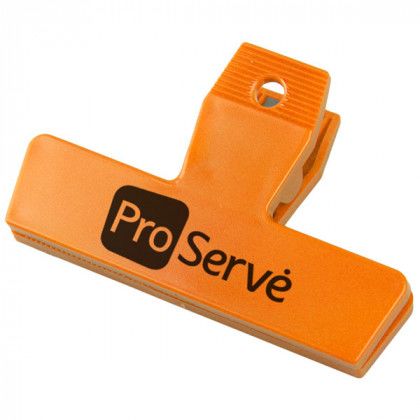 Best 4 Inch Promotional Freezer Bag Clip - Two Color Design - Orange