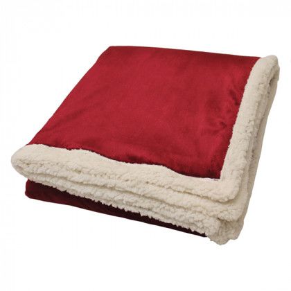 Customized Challenger Lambswool Throw 50 in. x 60 in. garnet red