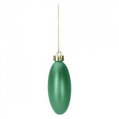 Side View Green Flat Round Imprinted Ornament