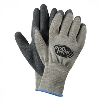 Gray Winter Lined Palm Dipped Gloves