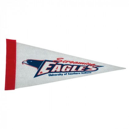 Color Strip 5 x 12 Inch White Felt Pennant