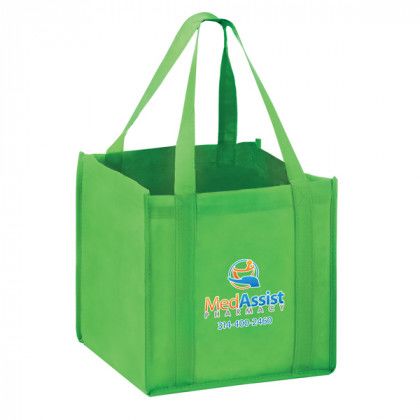 The Cube Carry-Out Tote Bag with Imprint lime