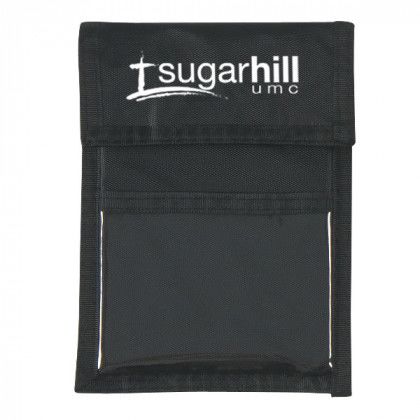 Black Nylon Neck Wallet Badge Holder