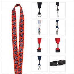 Fine Print Polyester Lanyard- 1 Inch Fine Print Polyester Lanyard- 1 Inch