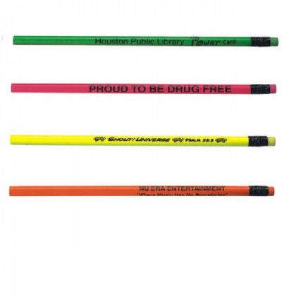 Promotional Neon Round Pencil | Wholesale Discount #2 Pencils