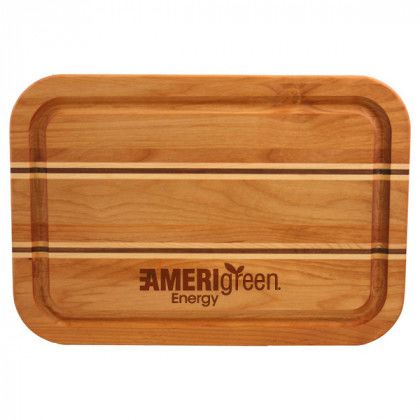Engraved Striped Trench Cutting Board