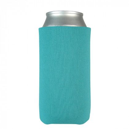 Slim Kan-Tastic Promotional 8 oz Koozies - Turquoise | Custom Logo Printed Koozies