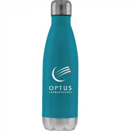 Imprinted Adela Stainless Steel Bottle - Ocean blue