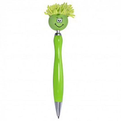 MopTopper Spinner Ball Pen with Logo Lime Green
