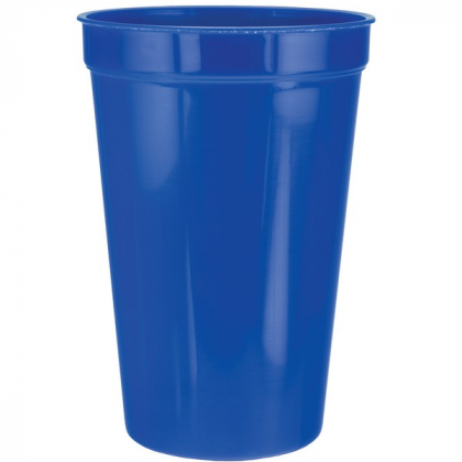 22 oz Stadium Cup Promotional Custom Imprinted With Logo -Royal Blue