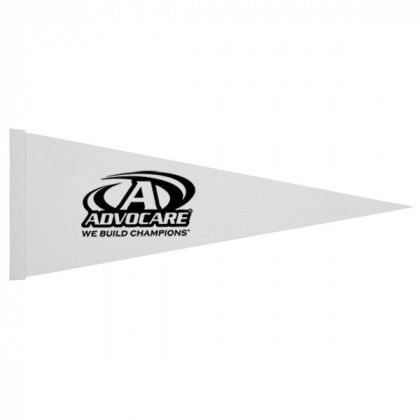 9 inch x 24 inch Pennant - White