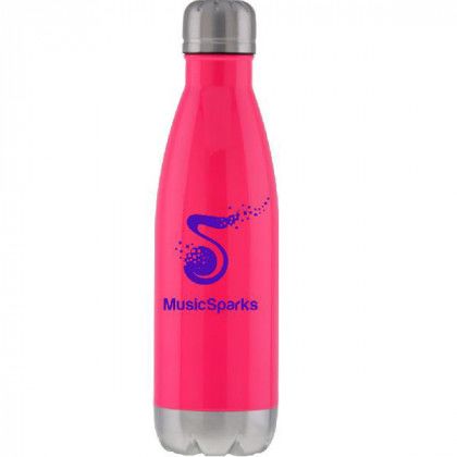 Imprinted Adela Stainless Steel Bottle - Pink