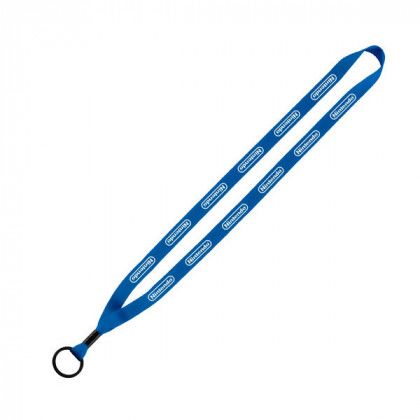 Electric Blue Polyester Economy Lanyard Split Ring