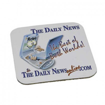 Square Coaster - 1/16 in. thick Promotional Custom Imprinted With Logo