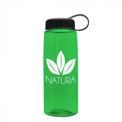Tritan Flair Bottle with Tethered Lid Promo green