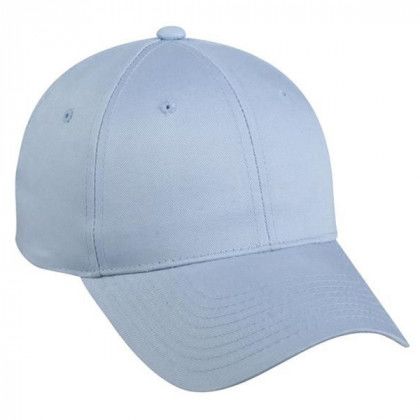 Structured Cotton Twill Cap with Embroidered Logo Columbia Blue