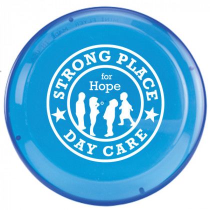 Miniature 5 inch Promotional Flying Disc with Imprint - Translucent Blue