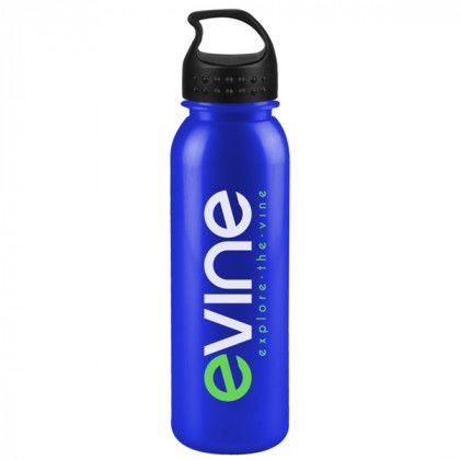 Metalike Bottle with Crest Lid - blue