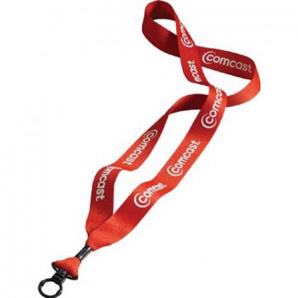 3/4 in. Economy Polyester Lanyard with O-ring Promotional Custom Imprinted Logo