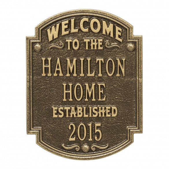 Customized Heritage Welcome Plaque