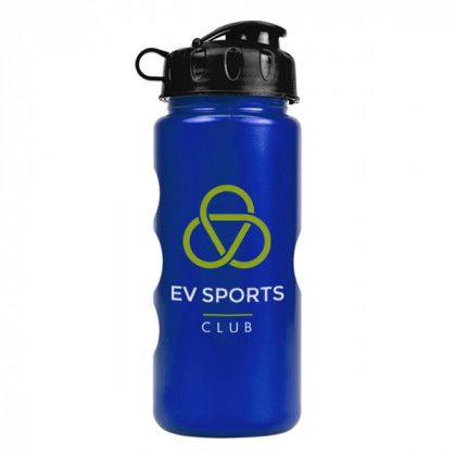22 oz. Metallic Sports Bottle with Flip Top Lid - blue