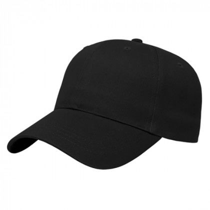 Unstructured Baseball Cap with Custom Embroidery - Black