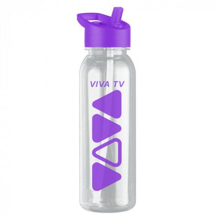 Violet Lid Custom Flip Straw 24 oz Outdoors Water Bottle