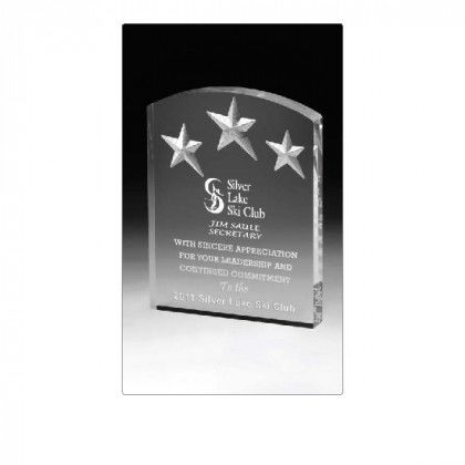 Arched Deep Etch Award - 6 Inch