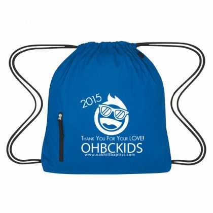 Custom Heavy Duty Drawstring Bags | Big Muscle Sports Pack with Logo | Bulk Nylon Drawstring Backpacks | Bulk Cinch Bags - Royal