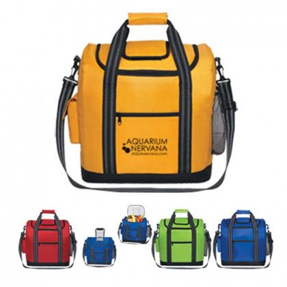 Flip Flap Insulated Cooler Bag Promotional Custom Imprinted With Logo Flip Flap Insulated Cooler Bag Promotional Custom Imprinted With Logo