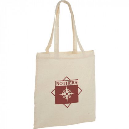 Custom Imprinted Nevada 3.5 oz Cotton Tote - Natural Handle Custom Imprinted Nevada 3.5 oz Cotton Tote - Natural Handle