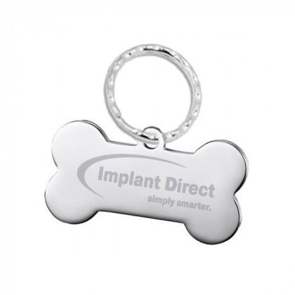 Promotional Engraved Bone Dog Tag Key Ring