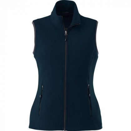 Embroidered Women's Tyndall Polyfleece Company Logo Vests - Navy