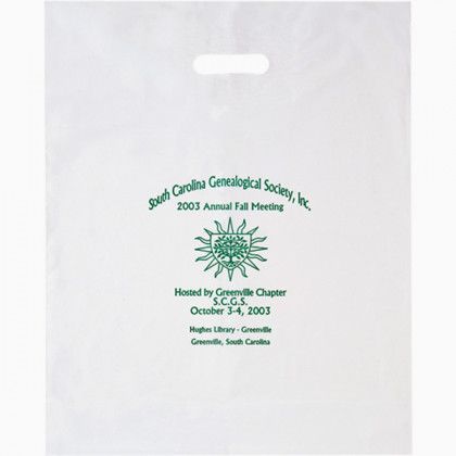 16 x 18 Patch Handle Die Cut Bag with Gusset