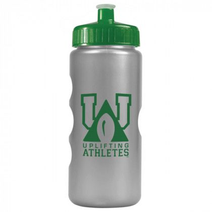 Mini Peak Metalike 22oz Water Bottle - green lid