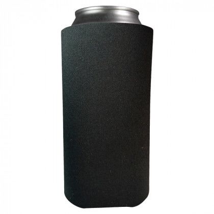 Imprinted Tall Boy Coolie - 16 oz - Black