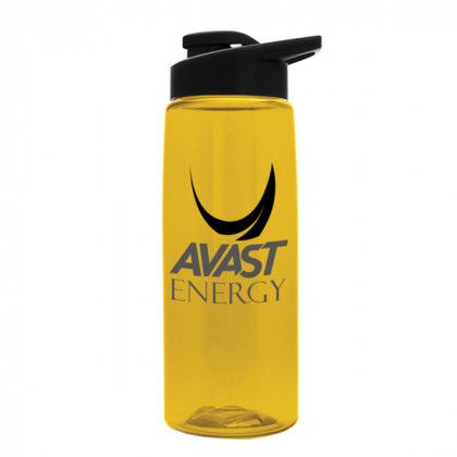 Custom Tritan Flair Bottle with Sip Lid 26 oz. yellow