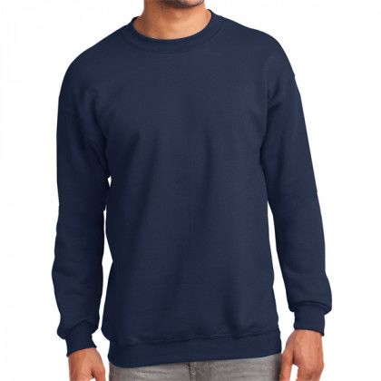 Essential Fleece Crewneck Color Sweatshirt - Navy