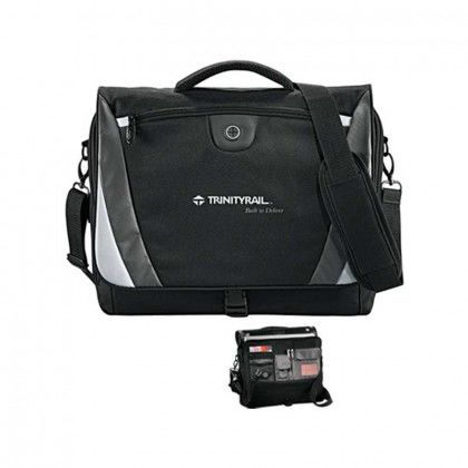 Slope Compu-Messenger Bag Promotional Custom Imprinted With Logo