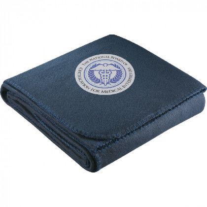 Cozy Fleece Blanket - with Logo - Custom - Navy