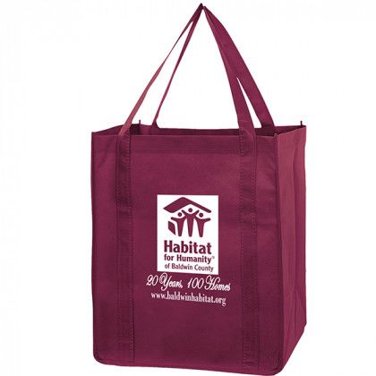 Recession Buster Grocery Bag with Insert - Burgundy