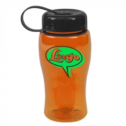 18 oz. Poly-Pure Sports Bottle with Tethered Lid