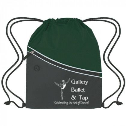 Two-Tone Hit Sports Pack Promotional Custom Imprinted With Logo - Forest Green
