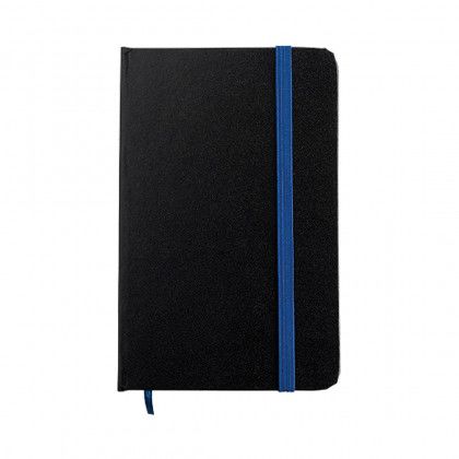 Printed Black Executive Journal with PVC Finish - Blue band and bookmark