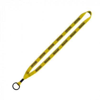 Yellow Polyester Economy Lanyard Split Ring