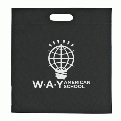 Black Large Heat Sealed Non-Woven Exhibition Tote | Personalized Exhibition Bags | Wholesale Exhibition Bags