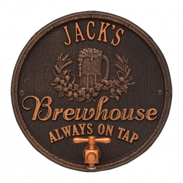 Customized Barrel Beer Pub Plaque