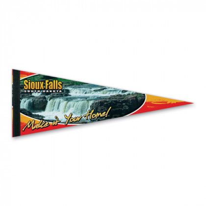 9 x 24 inch premium felt custom printed pennant - full color wall pennant