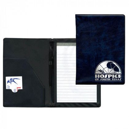 Small Executive Promotional Folder with Pad | Promotional Padfolios - Midnight Blue